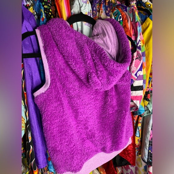 Circo purple plush furry bear vest/jacket - Picture 5 of 8